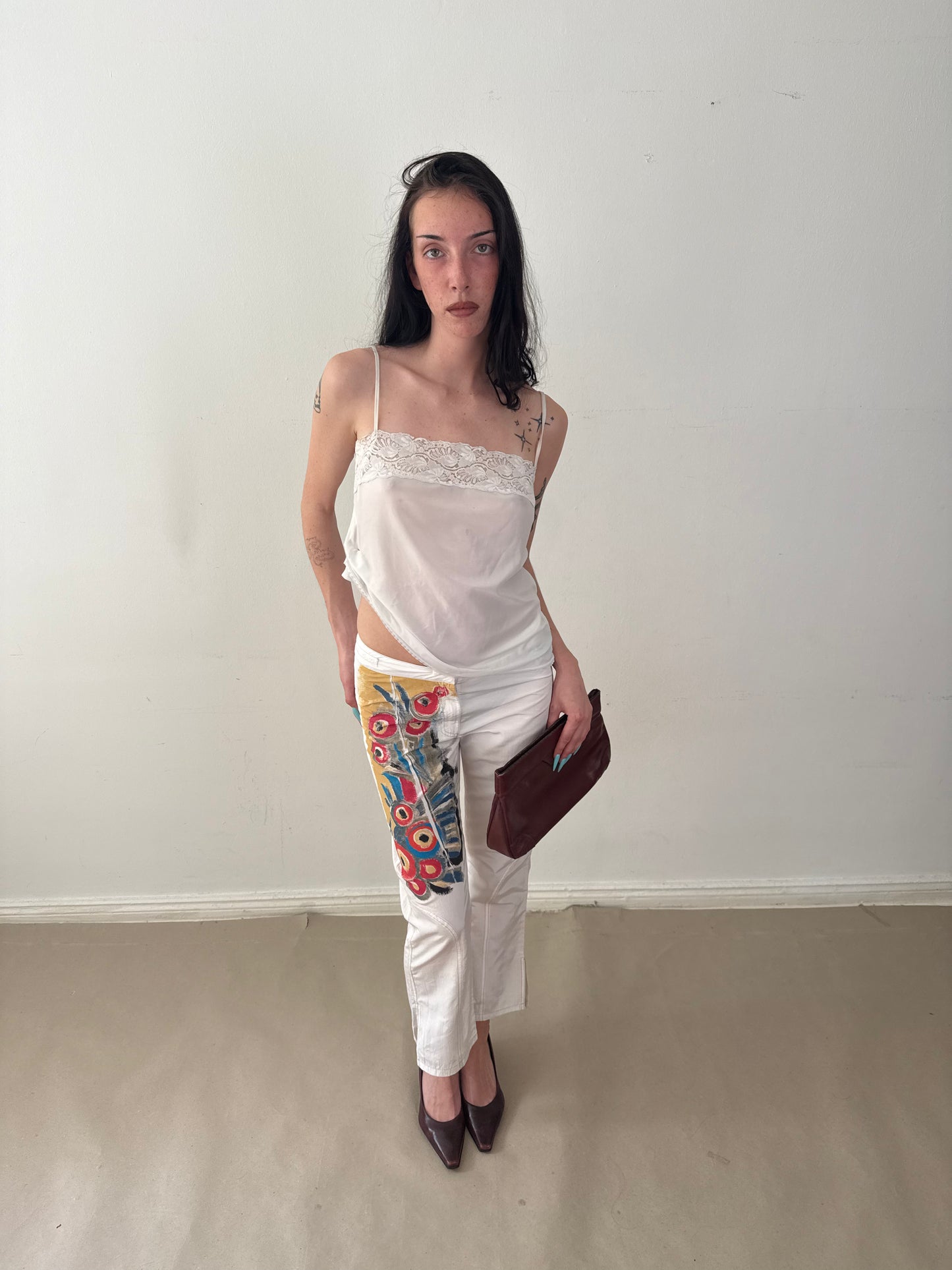 1990s FLOWER CAPRIS PANTS