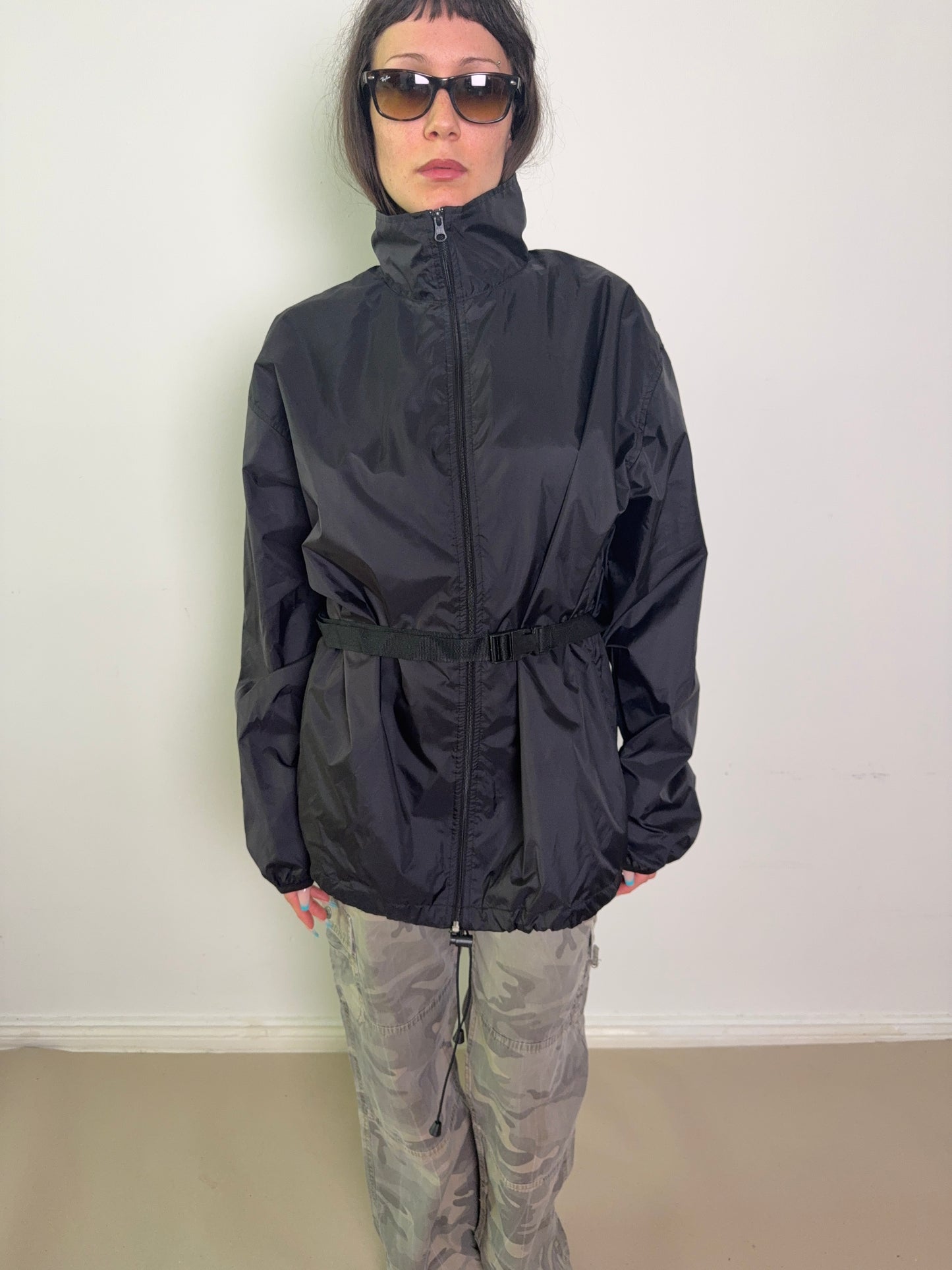 2000s belted rainjacket