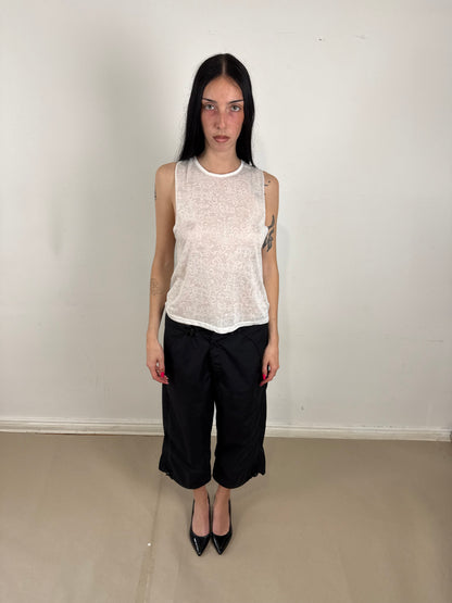 2000s sheer white top