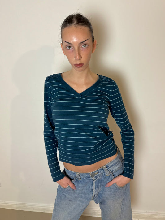 2000s striped sweater
