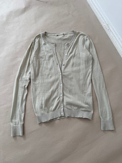 2000s lime cardigan top
