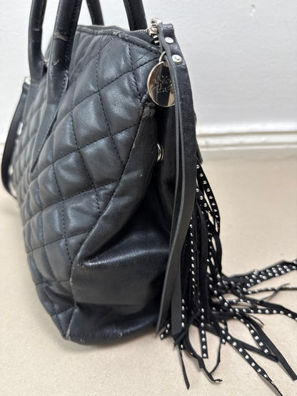 2000s fringe firkin bag black