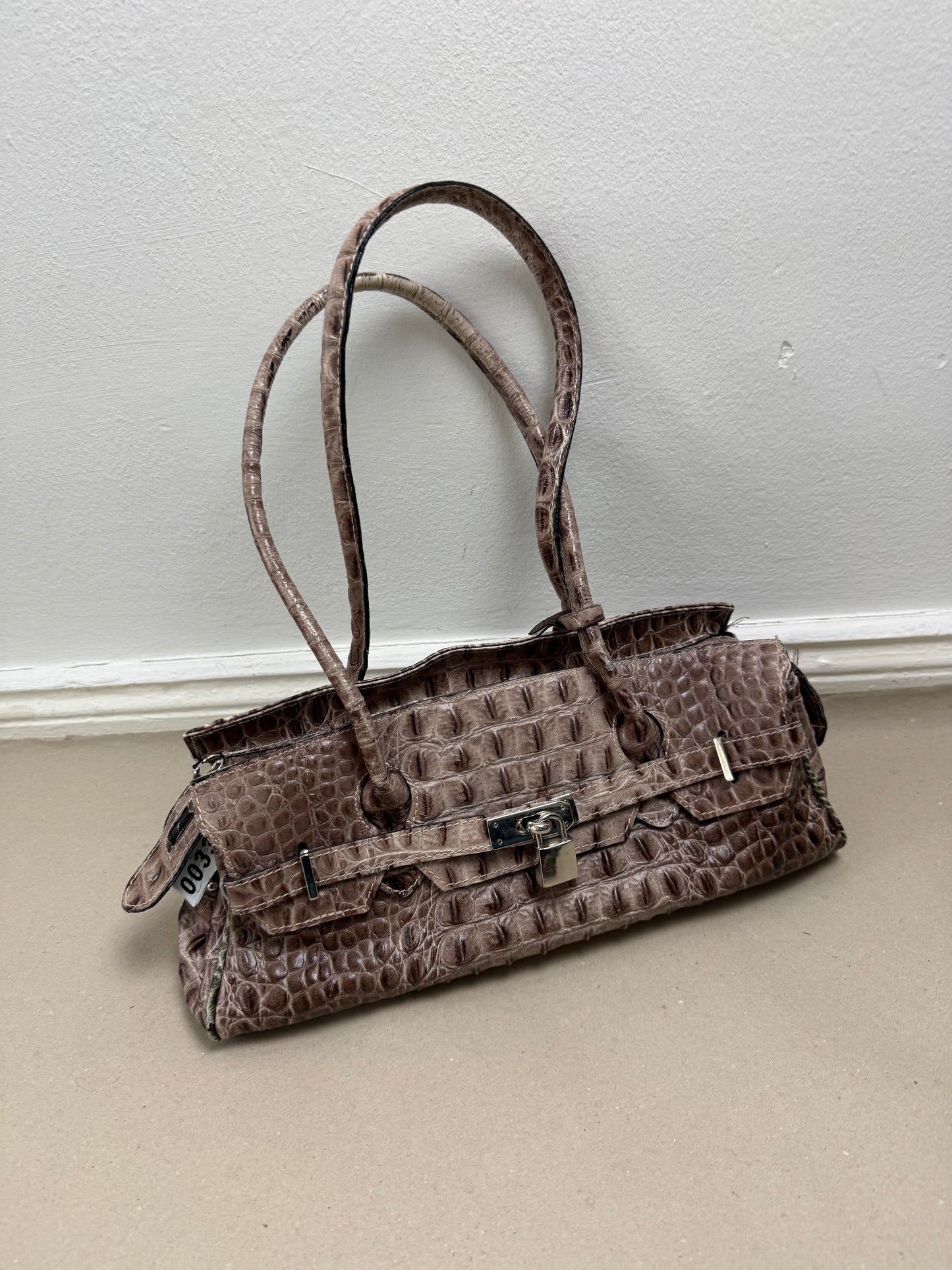 2000s mini leather firkin bag plum rose