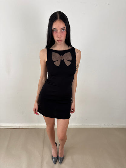 1990s Moschino mini dress black