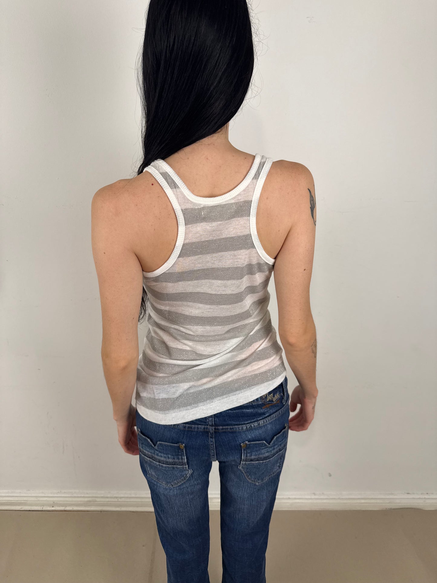 2000s striped tank top