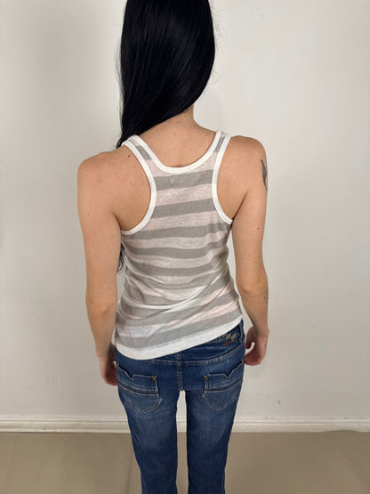 2000s striped tank top