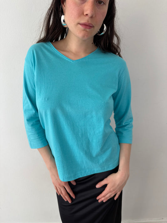 2000s aquamarine turquoise longsleeve