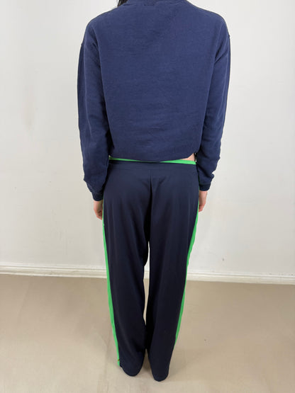 2000s navy green track pants