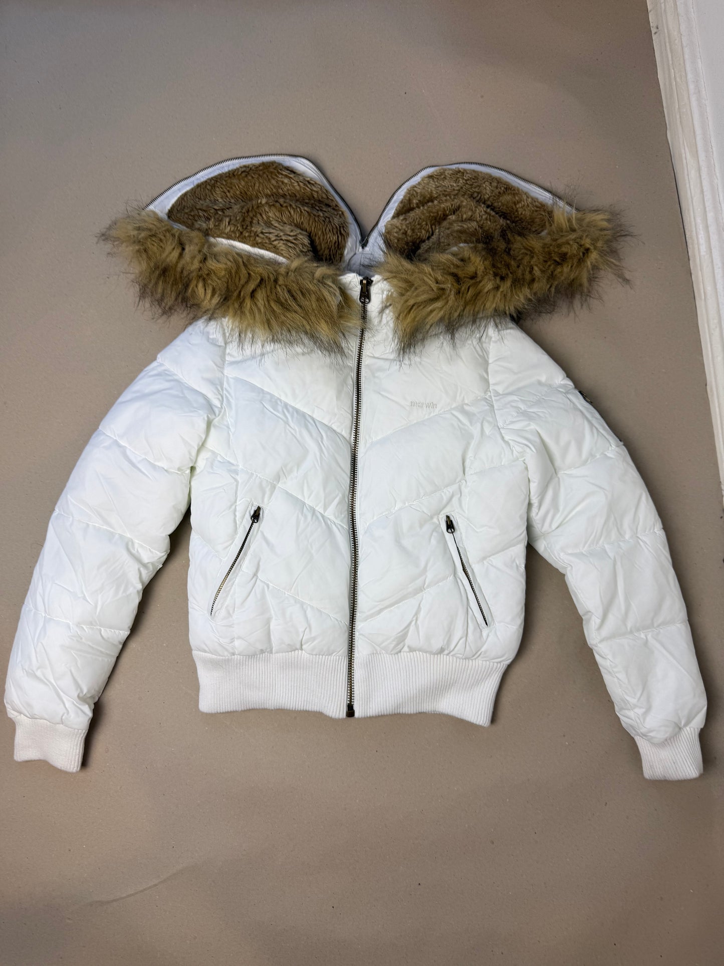 2000s fur hood puffer jacket