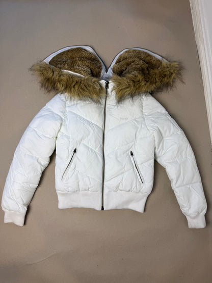 2000s fur hood puffer jacket