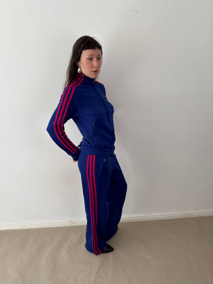2000s full adidas tracksuit pink blue