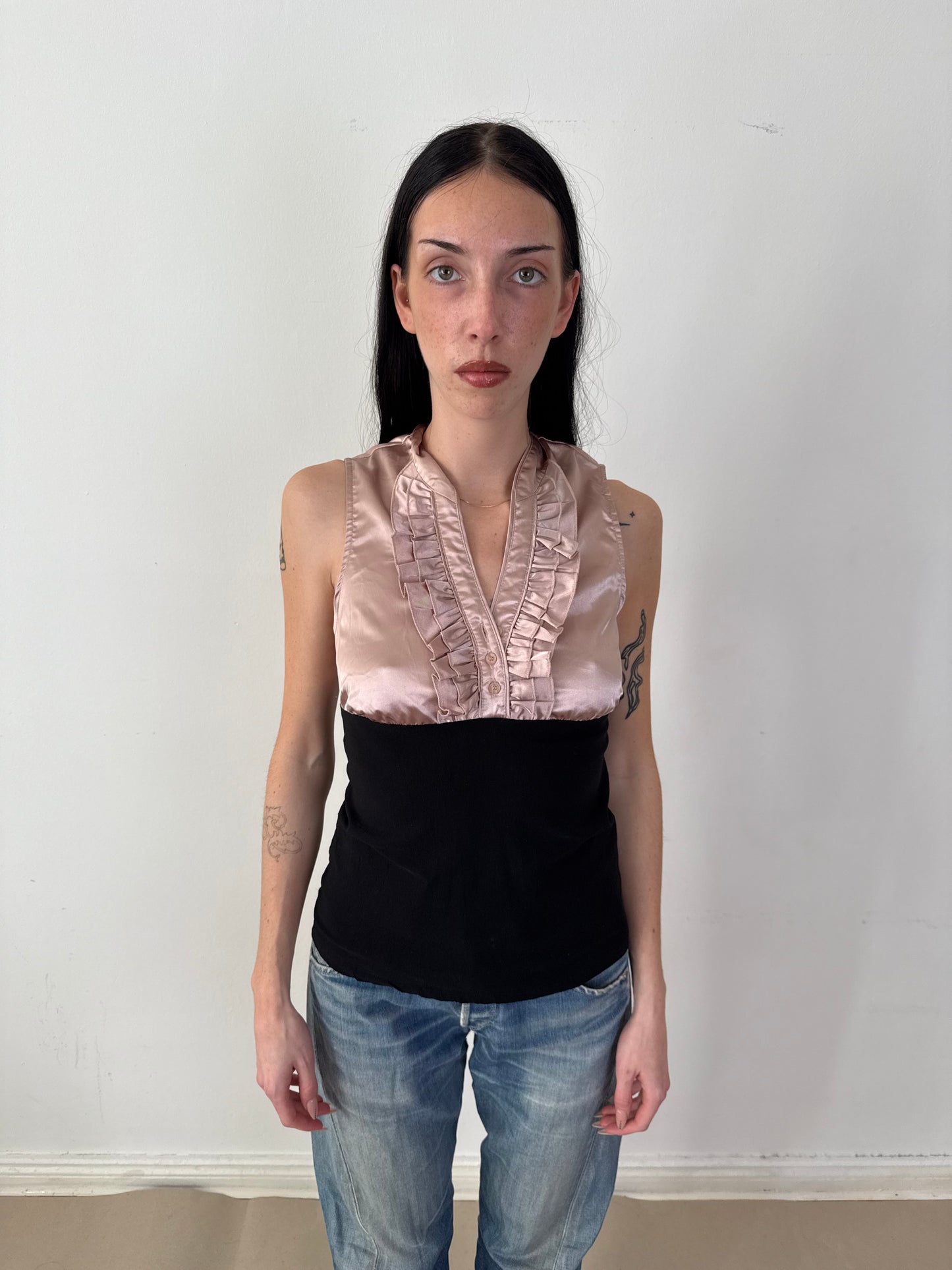 2000s satin halter top