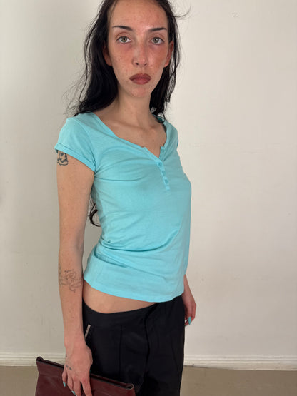 2000s AQUAMARINE BABY TEE