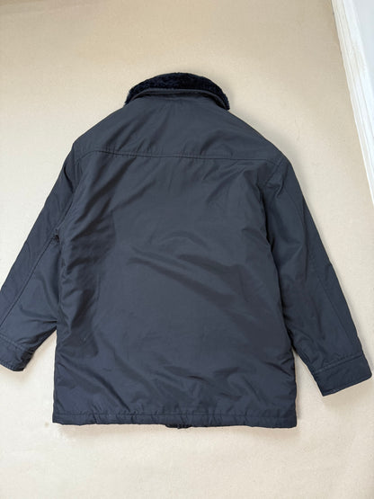 1990s fur collar coat