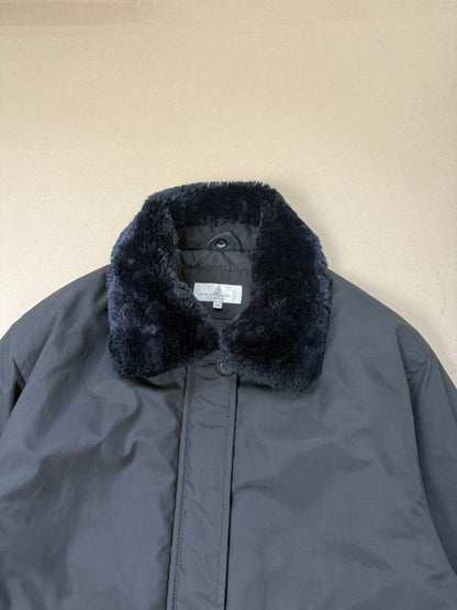 1990s fur collar coat