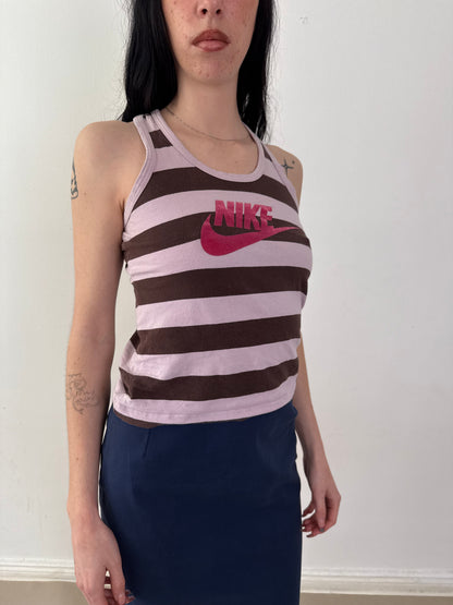2000s striped Nike top