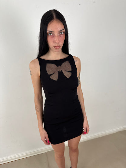 1990s Moschino mini dress black