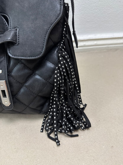 2000s fringe firkin bag black