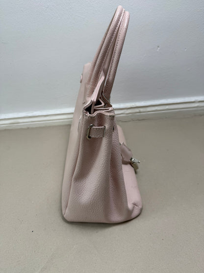 2000s leather firkin bag rose