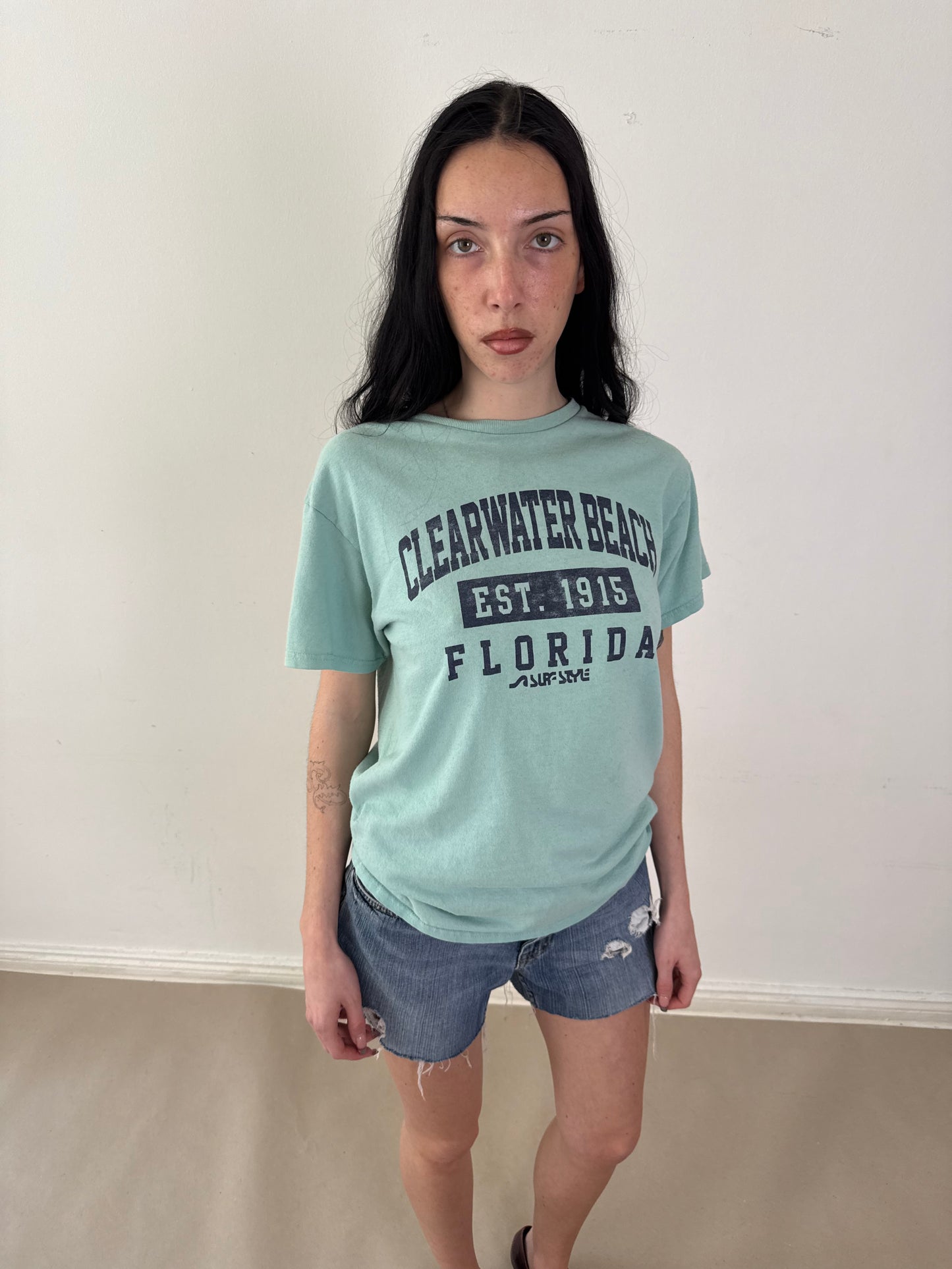 1990s turquoise graphic tee