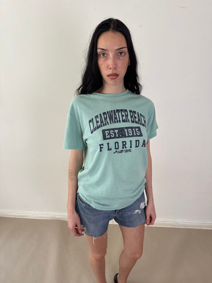1990s turquoise graphic tee