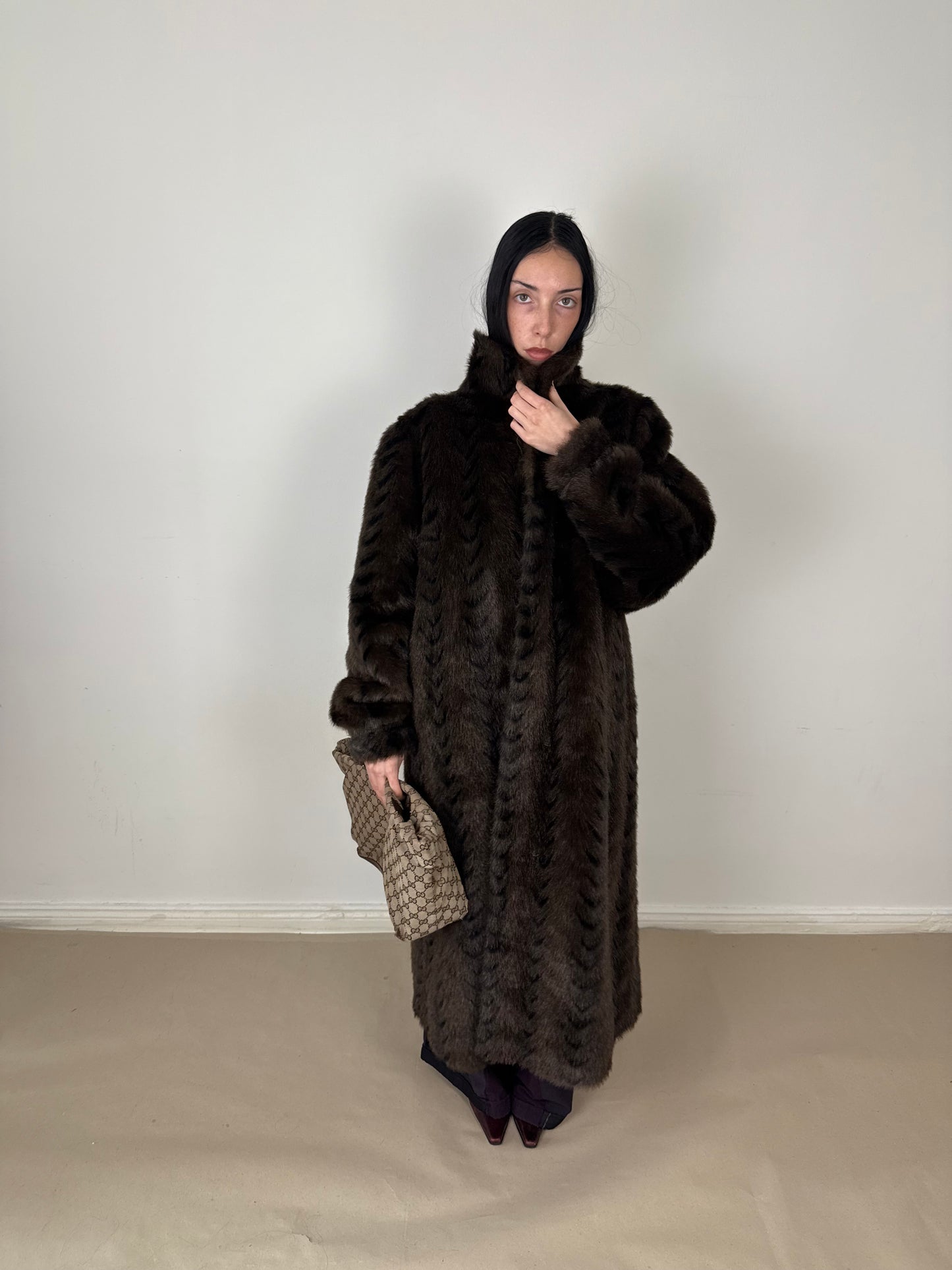 1990s fake fur coat