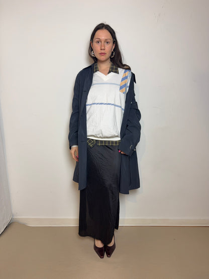 1990s blue trench coat