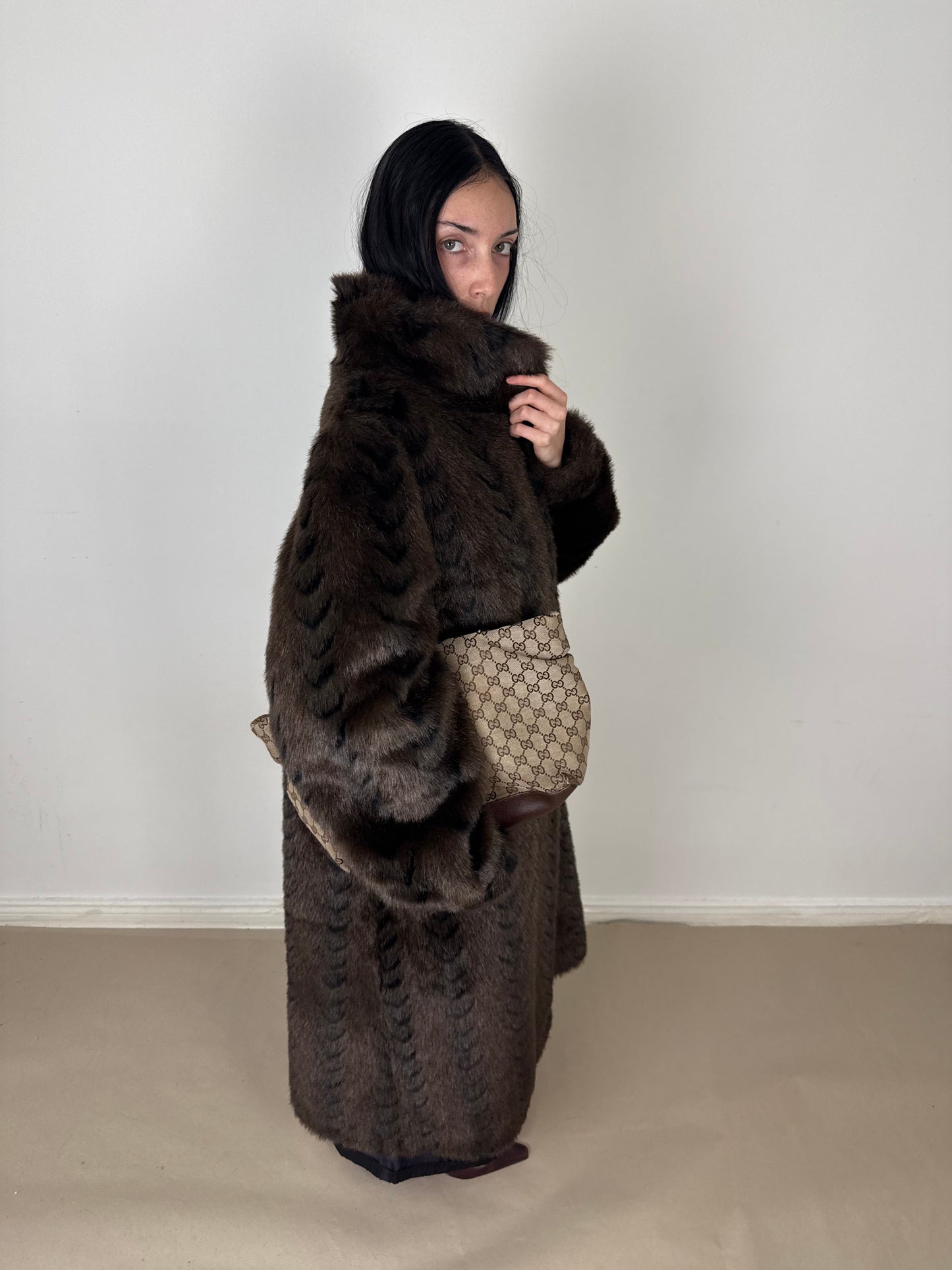 1990s fake fur coat