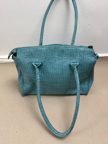 2000s firkin style bag turquoise teal