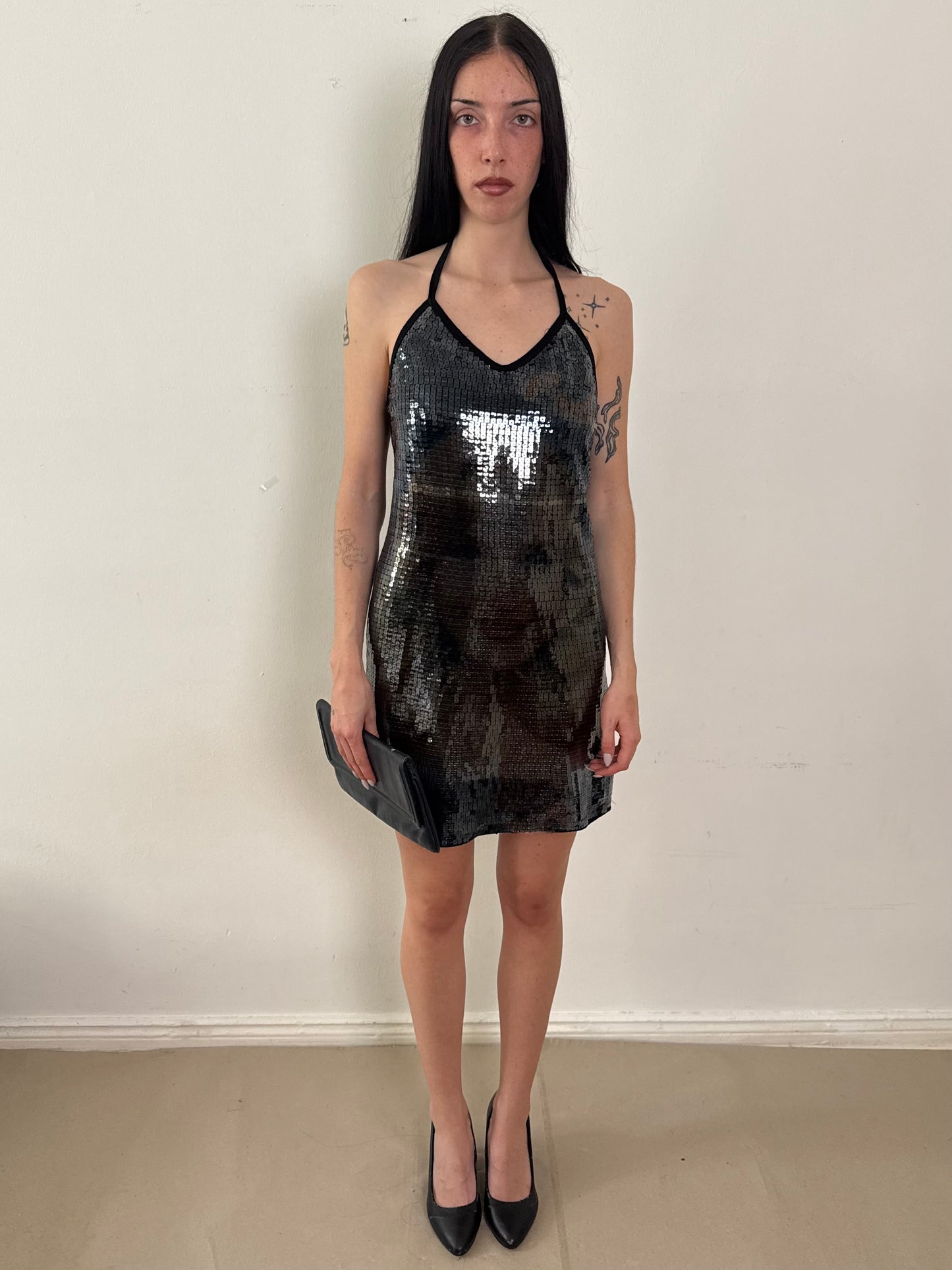 2000s sequin mini dress