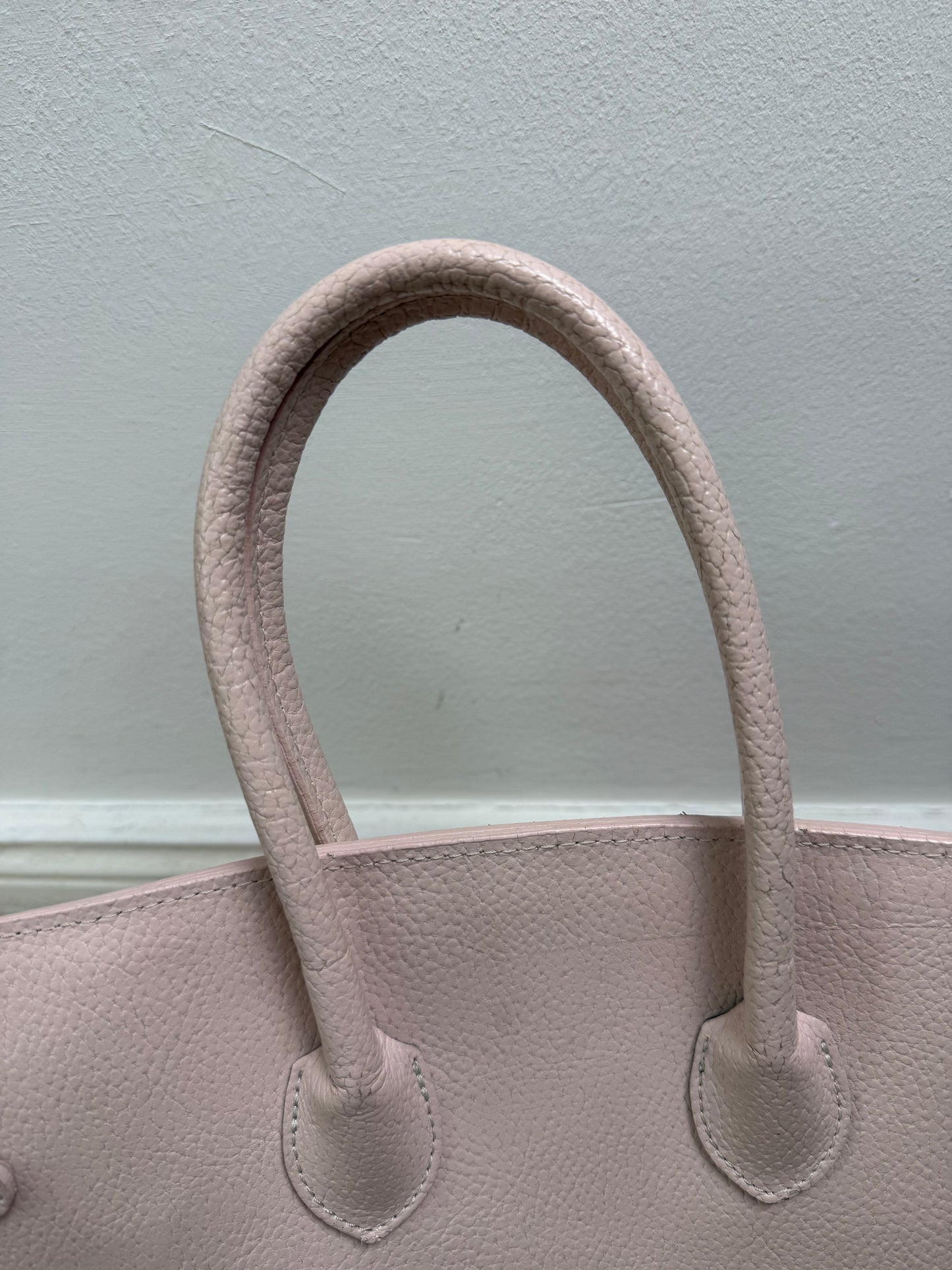 2000s leather firkin bag rose
