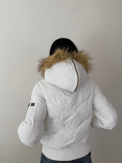 2000s fur hood puffer jacket