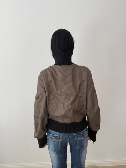 2000s cropped bomber jacket