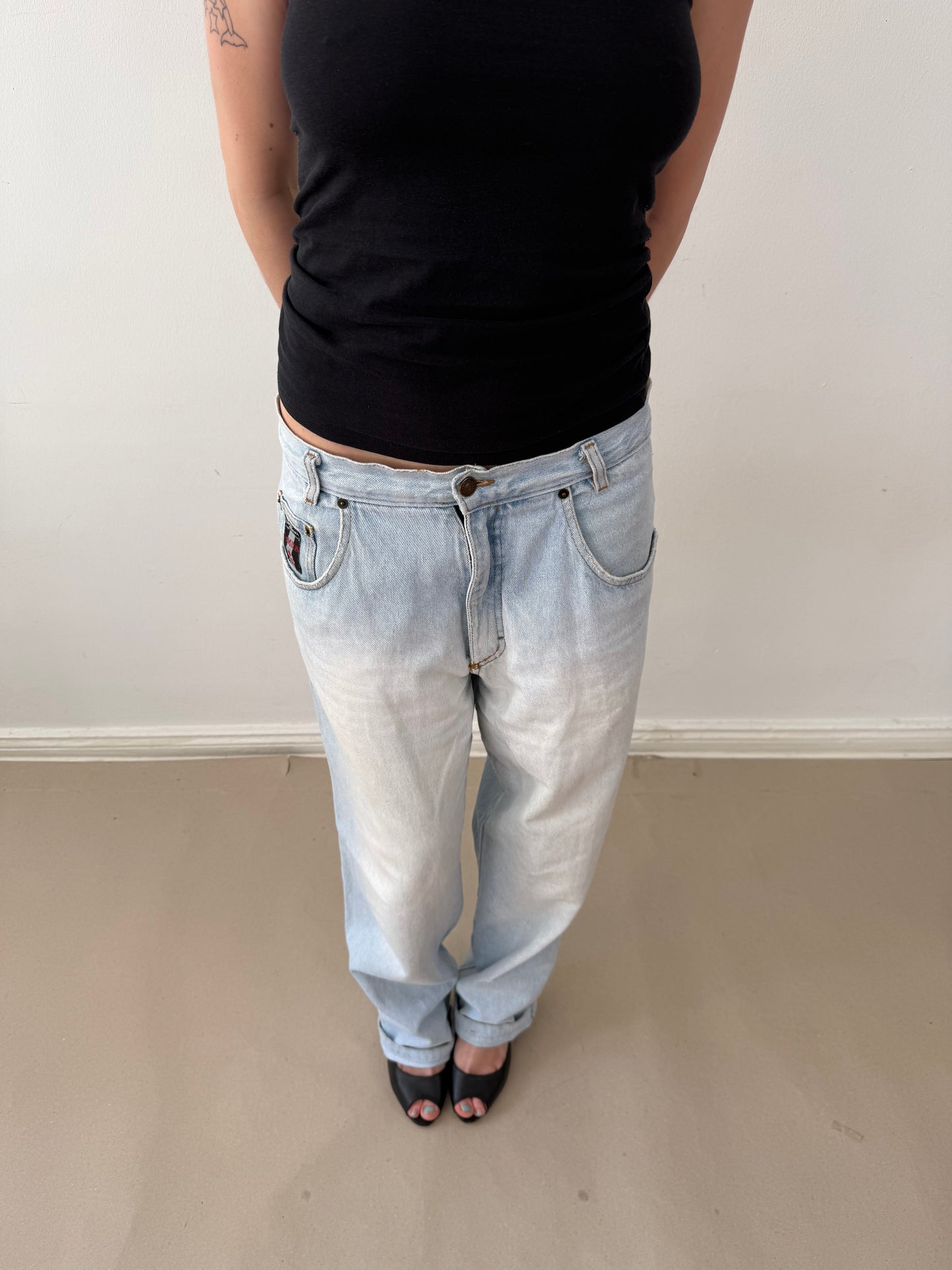 1990s PATCH JEANS