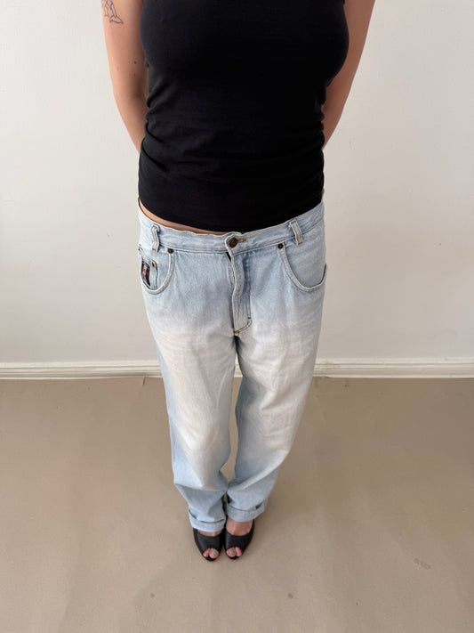 1990s PATCH JEANS