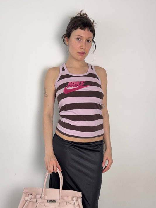 2000s striped Nike top