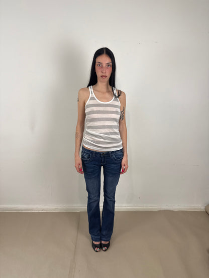 2000s low rise flared jeans