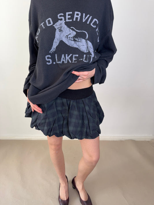 1of1 plaid bubble skirt