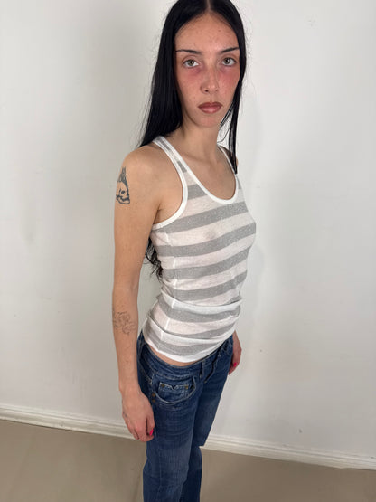 2000s striped tank top