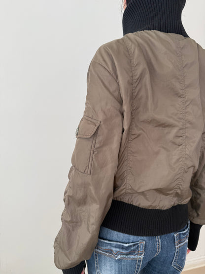 2000s cropped bomber jacket