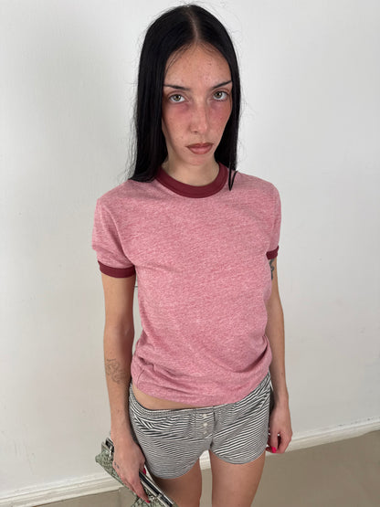 1990s pink ringer tee