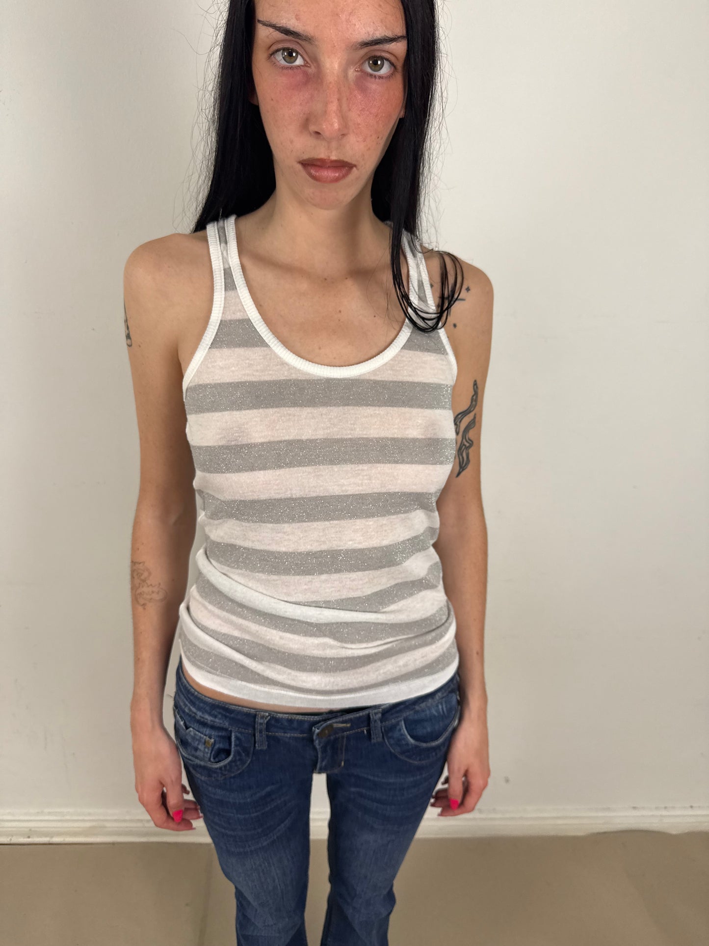 2000s striped tank top