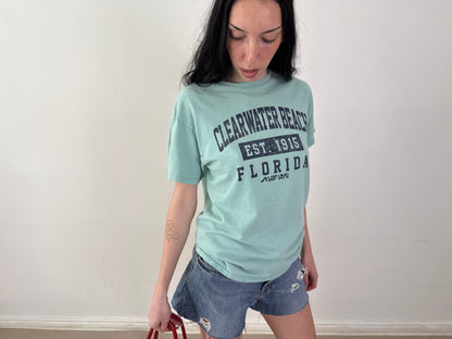 1990s turquoise graphic tee