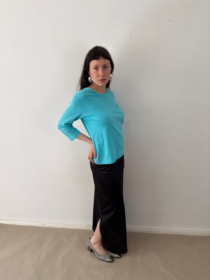 2000s aquamarine turquoise longsleeve