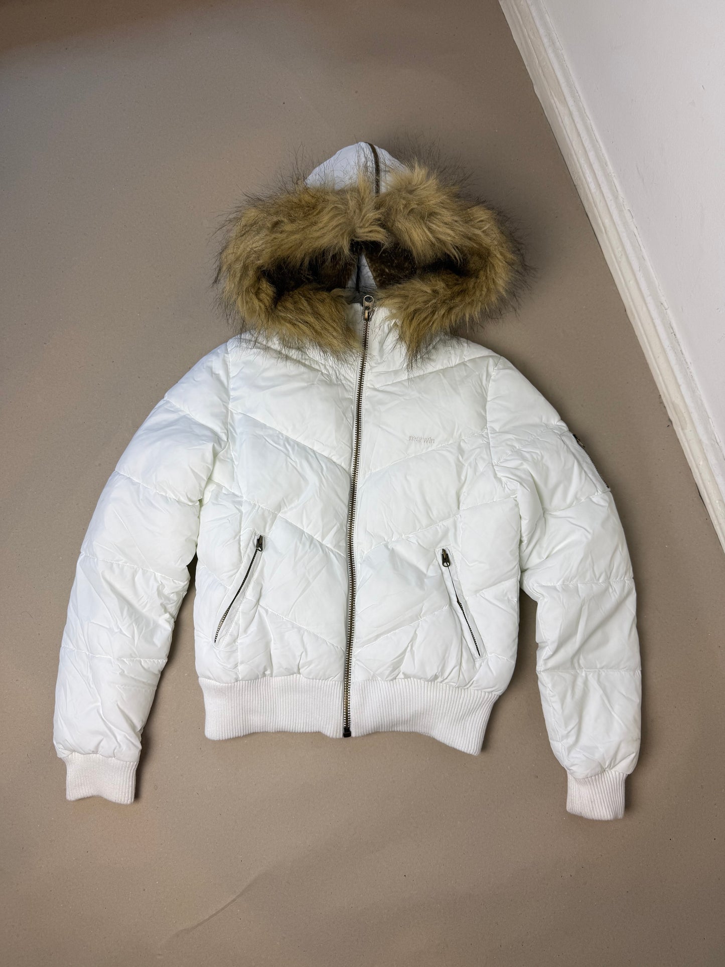 2000s fur hood puffer jacket