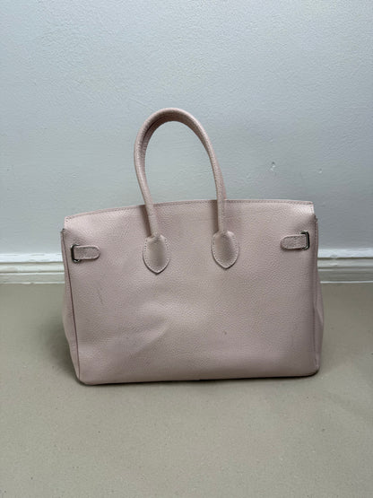 2000s leather firkin bag rose