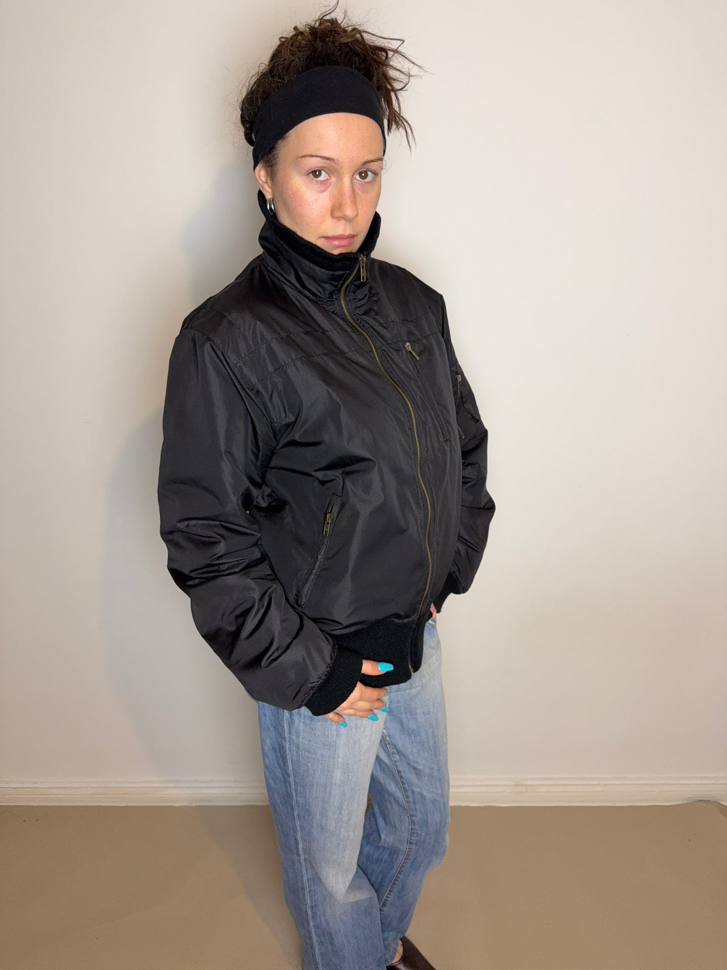 1990s cropped bomberjacket