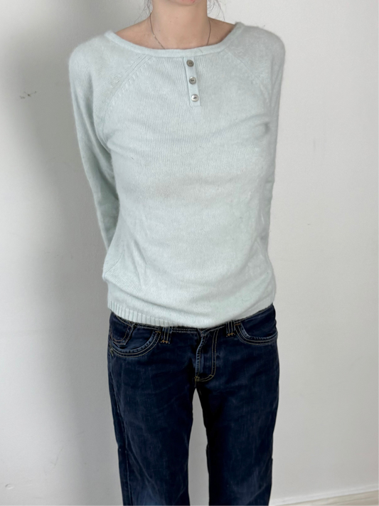 1990s mint knit longsleeve
