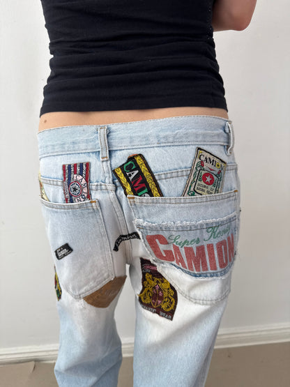 1990s PATCH JEANS