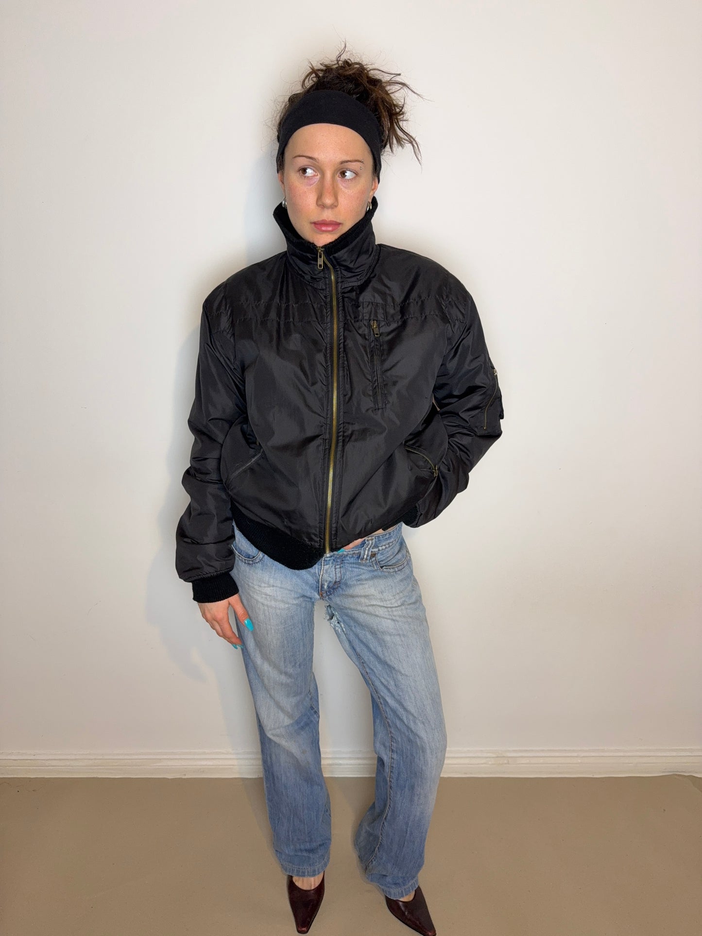 1990s cropped bomberjacket